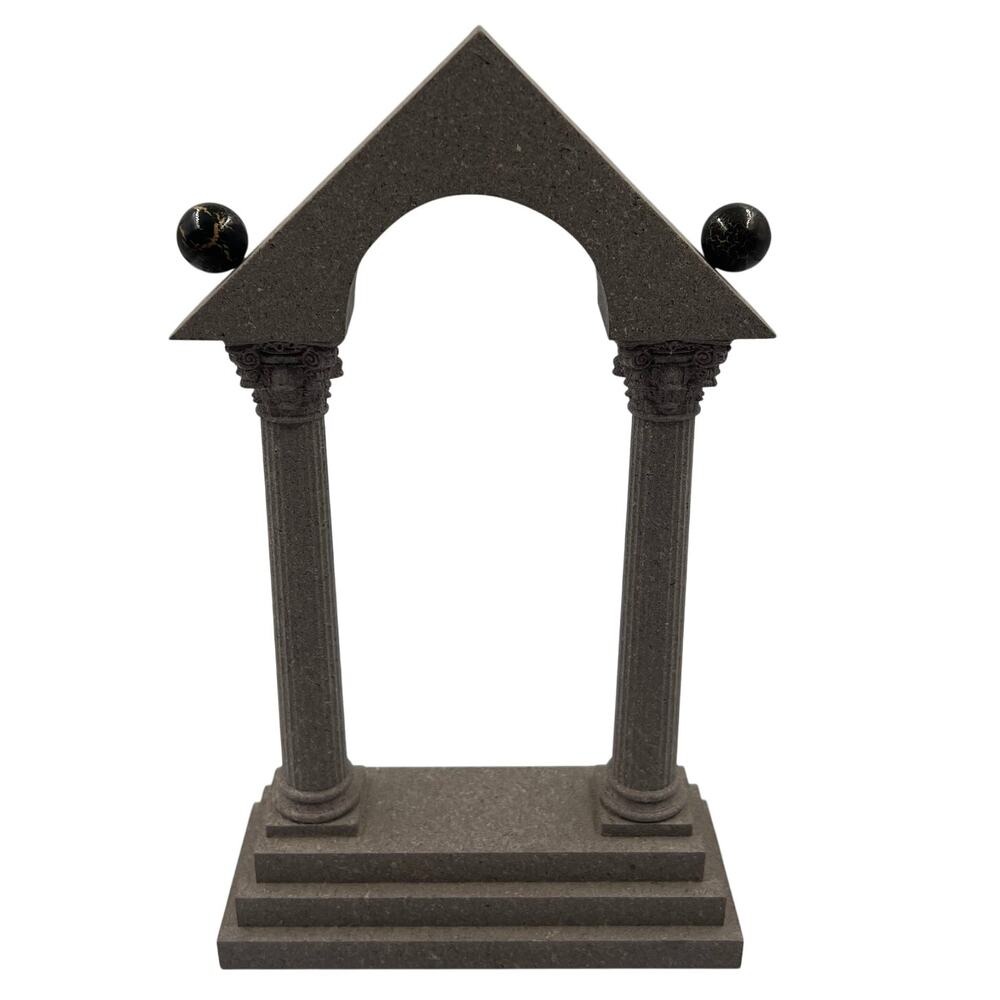 Vintage Handmade USA Robert Sterba Studio Wooden Arch Of Time Display Art Roman